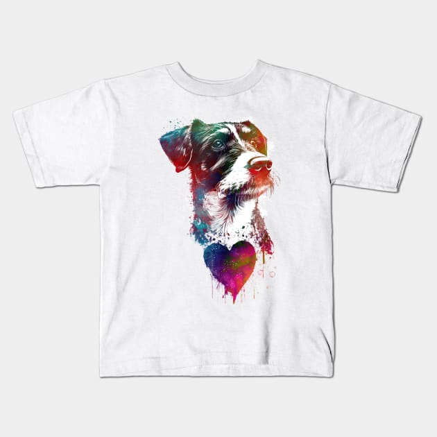 Dog love graphic art #dog Kids T-Shirt by JBJart